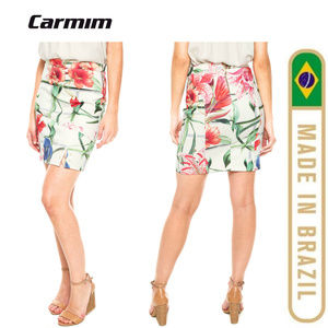 Skirt Carmim Fawcett Size 12 Beige Made in Brazil